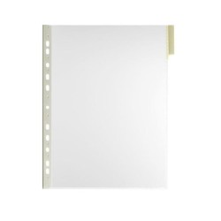 Fundas multitaladro para clasificador Durable Function - Plástico rígido - A4 - Color amarillo - Pack 5 ud