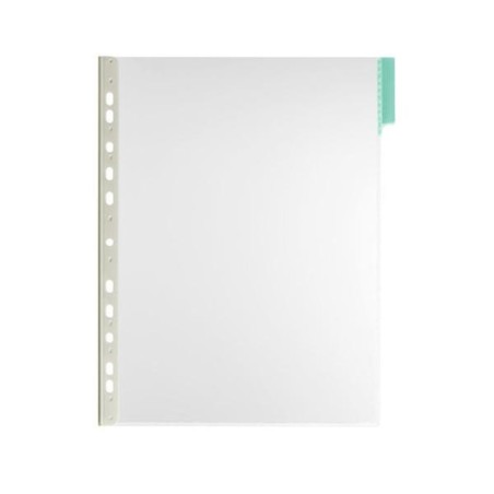 Fundas multitaladro para clasificador Durable Function - Plástico rígido - A4 - Color verde - Pack 5 ud