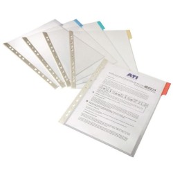 Fundas multitaladro para clasificador Durable Function - Plástico rígido - A4 - Color azul - Pack 5 ud