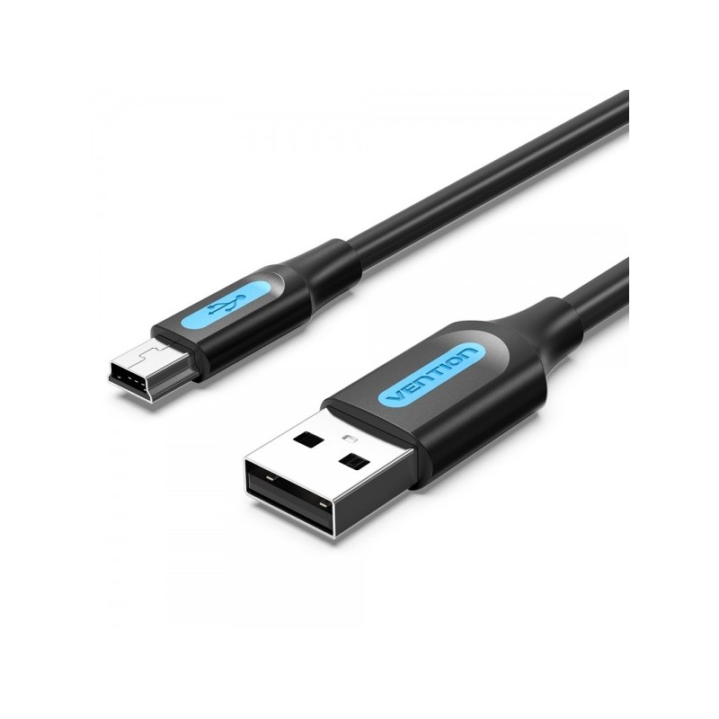 Vention Cable USB 2.0 Macho a MiniUSB Macho - 3m - Color Negro