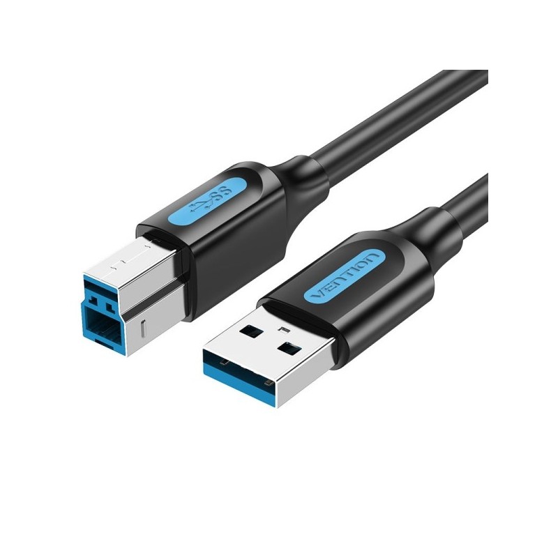Vention Cable USB-A 3.0  a USB-B -0.5m - Color Negro