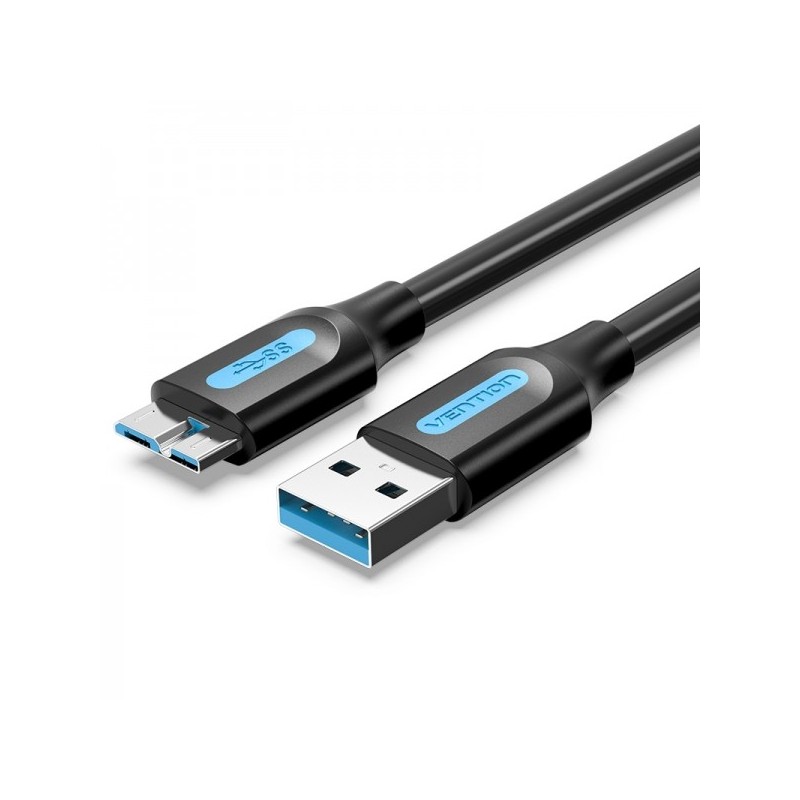 Vention Cable USB 3.0 Macho a MicroUSB Macho - 2A - 10W - 5Gbps - 1.5m - Color Negro