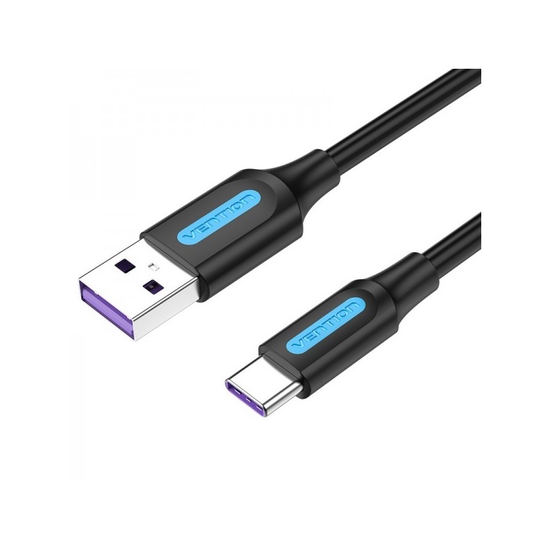 Vention Cable USB 2.0 Macho a USB-C Macho - 5A - 100W - 480Mbps - 1m - Color Negro