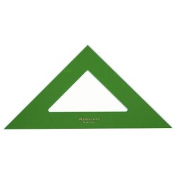Escuadra técnica sin graduar Faber Castell - 28 cm - Color verde