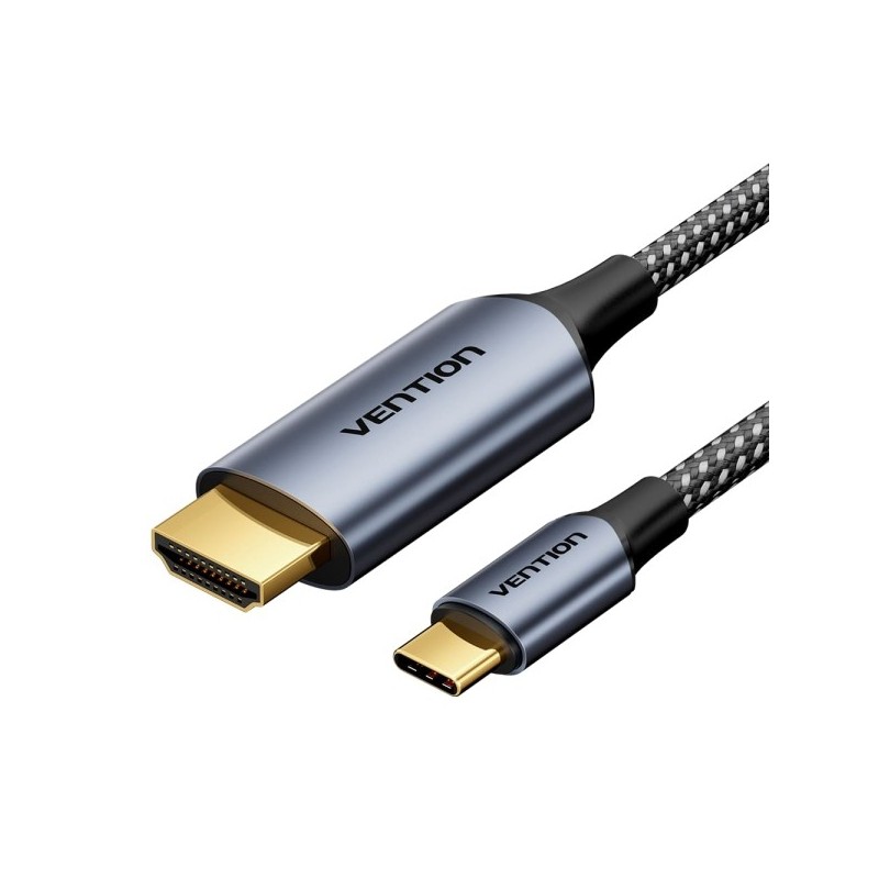 Vention Cable USB-C a HDMI 4K - 1.8m - Trenzado - Color Gris