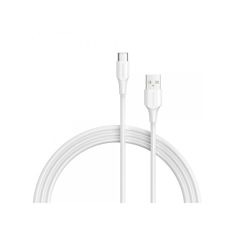 Vention Cable USB-A Macho a USB-C Macho - 1m - 3A - 60W - 480Mbps - Color Blanco