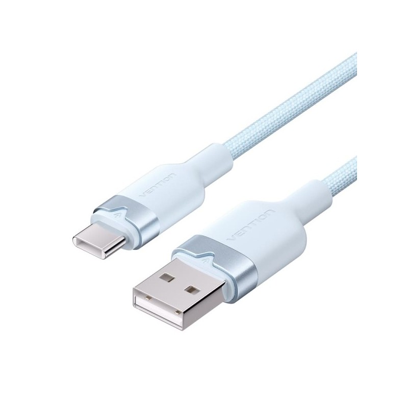 Vention Cable USB-C 2.0 a USB-A 3A 60W - 1m - Trenzado - Color Azul