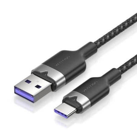 Vention Cable USB-C 2.0 a USB-A 6A 100W - 2m - Trenzado - Color Negro