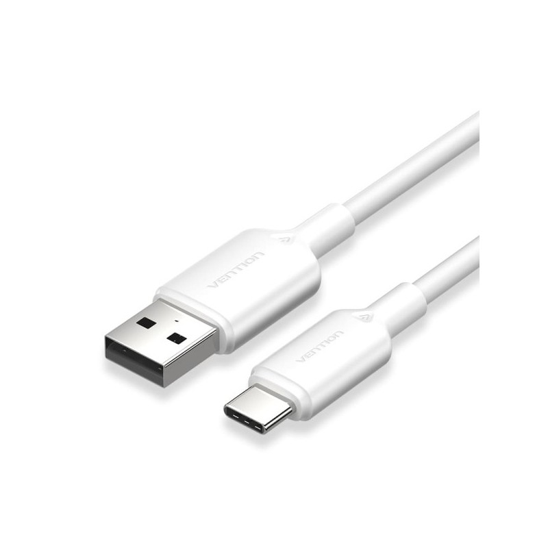 Vention Cable USB-C 2.0 a USB-A 3A 60W - 1m - PVC - Color Blanco
