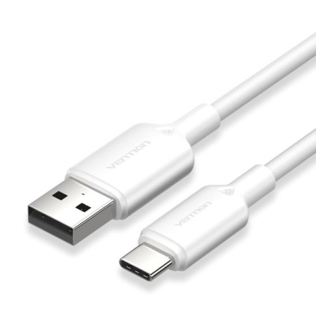 Vention Cable USB-C 2.0 a USB-A 3A 60W - 1m - PVC - Color Blanco