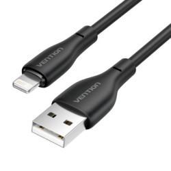 Vention Cable de Carga USB-A/Lightning TPE Duradero Transferencia 480Mbps Alimentacion 2A Potencia 10W Max 1 Metro Color Negro