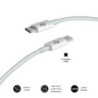 Subblim Cable Plus USB-C - 100W - Nylon Trenzado - 480Mbps - Chip E-Marker - 1 Metro - Color Blanco