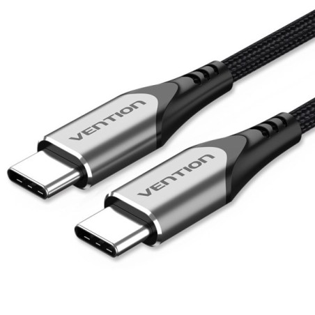 Vention Cable USB-C 2.0 a USB-C 2.0 3A 60W - 1m - Trenzado - Color Gris