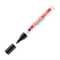 Marcador permanente Edding 750 - Punta cónica - Trazo 2 mm - 4 mm - Color negro