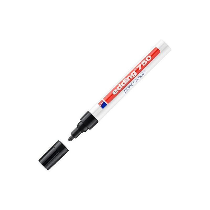 Marcador permanente Edding 750 - Punta cónica - Trazo 2 mm - 4 mm - Color negro Marcador permanente Edding 750 - Punta cónica - Trazo 2 mm - 4 mm - Color negro