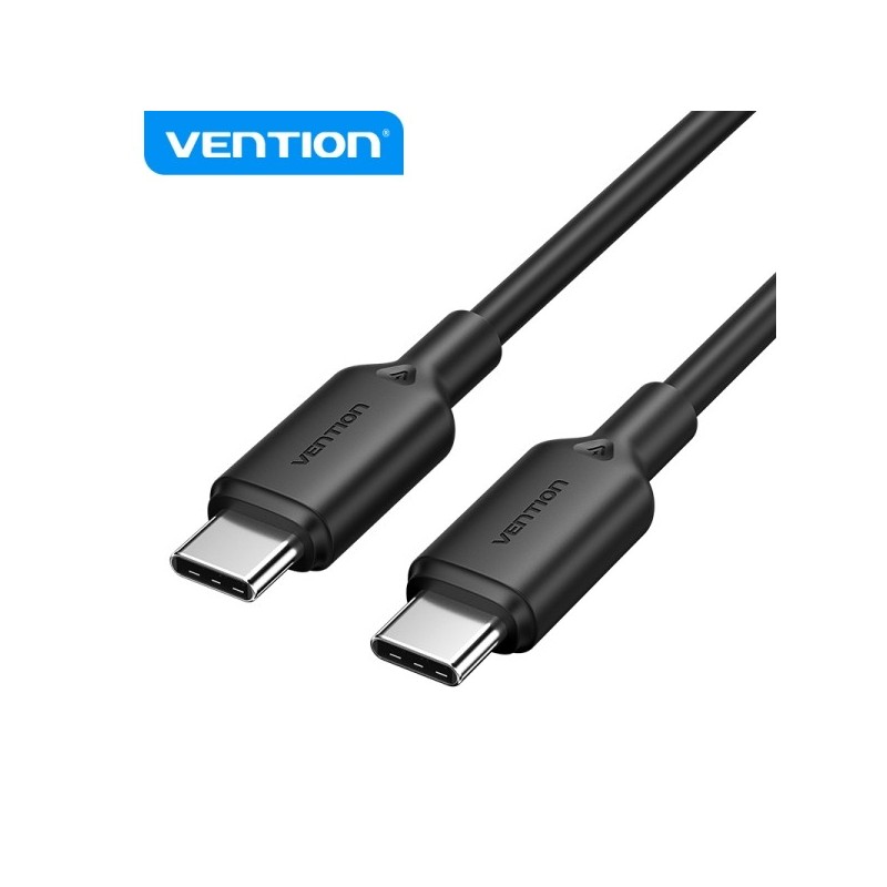 Vention Cable USB - Conector Niquelado - Potencia 60W - Corriente Max. 3A - Color Negro