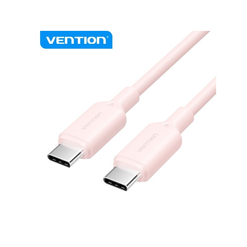 Vention Cable USB - Conector Niquelado - Potencia 60W - Corriente Max. 3A - Color Rosa