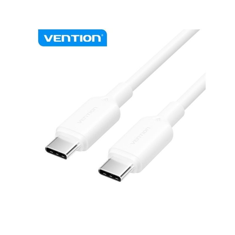 Vention Cable USB - Niquelado - 60W - 3A - 1m - Color Blanco