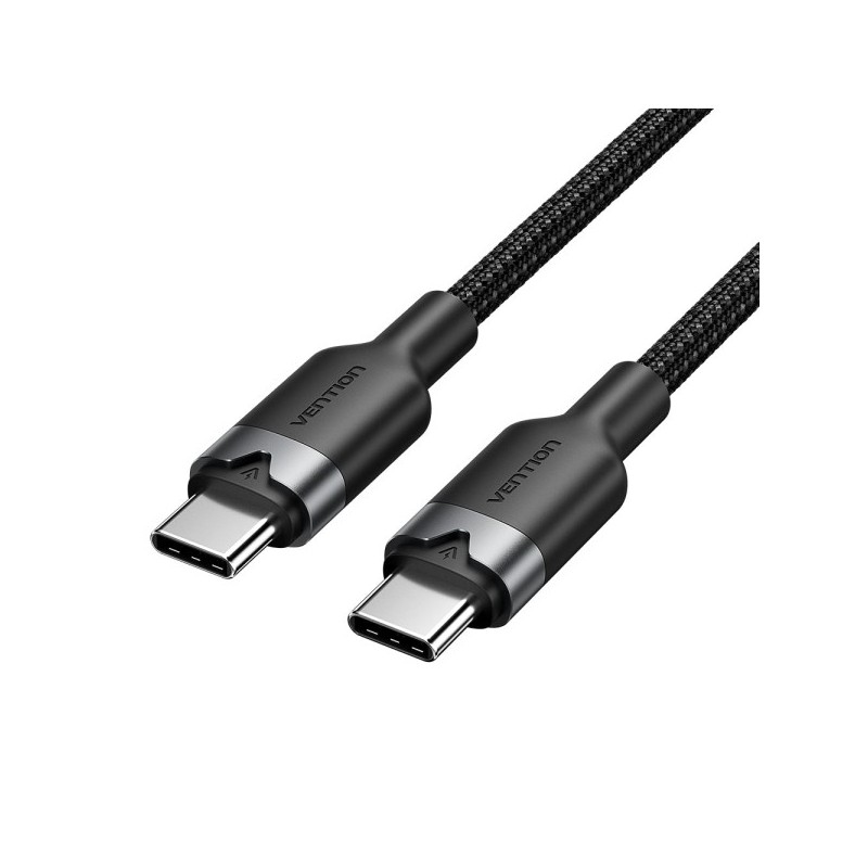 Vention Cable USB-C a USB-C 3A 60W - 1m - Trenzado - Color Negro