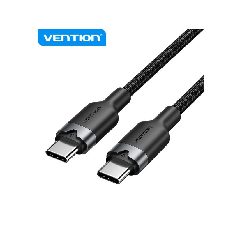 Vention Cable USB 2.0 - Niquelado - 60W - 3A - 2m - Color Negro