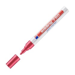 Marcador permanente Edding 750 - Punta cónica - Trazo 2 mm - 4 mm - Color rojo