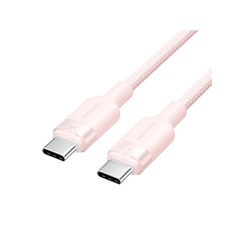 Vention Cable USB-C a USB-C 3A 60W - 2m - Trenzado - Color Rosa