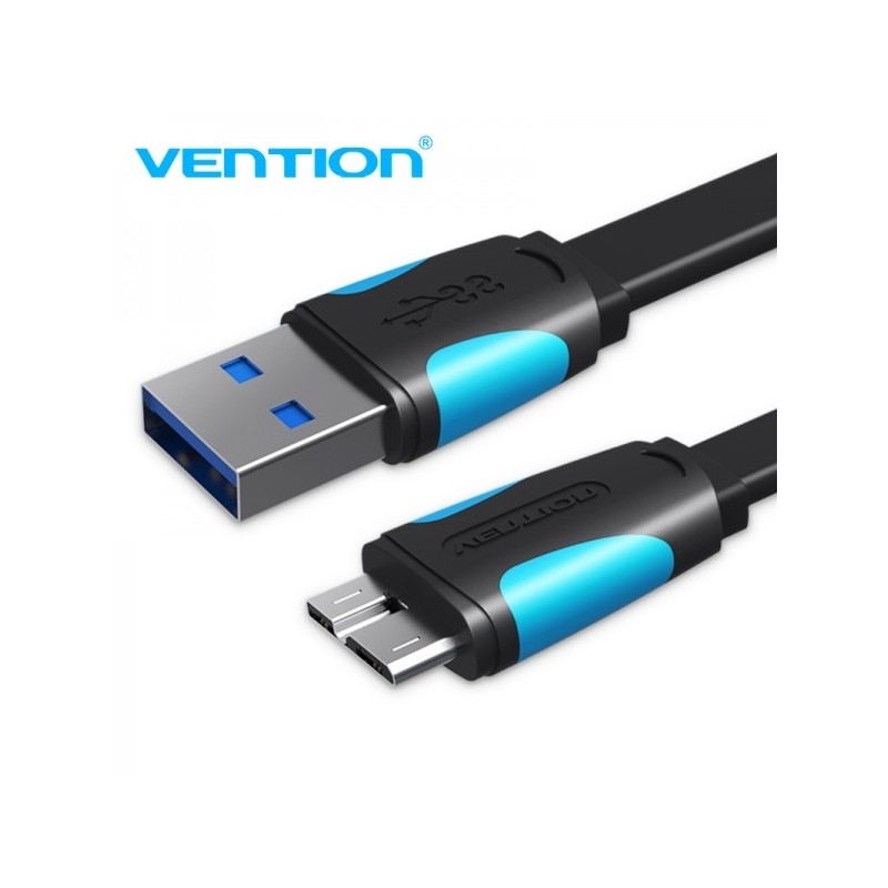 Vention Cable USB 3.0 Macho a MicroUSB Macho - 0.25m - Azul y Negro