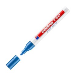 Marcador permanente Edding 750 - Punta cónica - Trazo 2 mm - 4 mm - Color azul