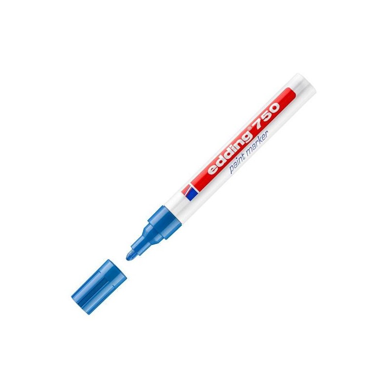 Marcador permanente Edding 750 - Punta cónica - Trazo 2 mm - 4 mm - Color azul Marcador permanente Edding 750 - Punta cónica - Trazo 2 mm - 4 mm - Color azul