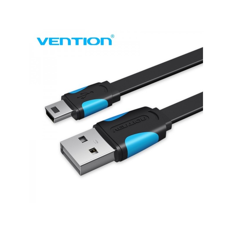 Vention Cable USB 2.0 Macho a Mini USB Macho - 1m - Color Azul y Negro