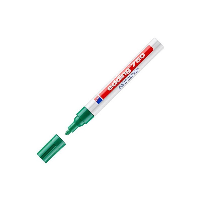 Marcador permanente Edding 750 - Punta cónica - Trazo 2 mm - 4 mm - Color verde Marcador permanente Edding 750 - Punta cónica - Trazo 2 mm - 4 mm - Color verde