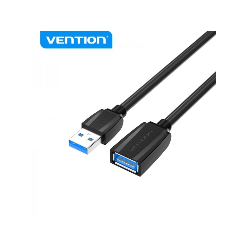 Vention Cable de Extension USB3.0 Macho a Hembra - 0.5m - Color Negro