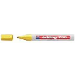 Marcador permanente Edding 750 - Punta cónica - Trazo 2 mm - 4 mm - Color amarillo
