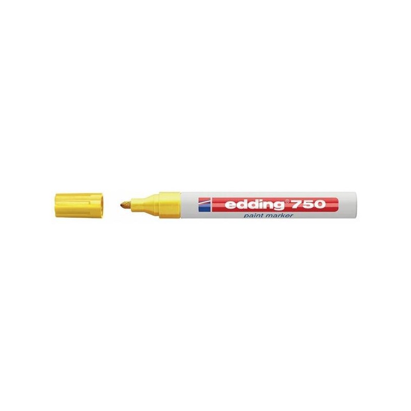 Marcador permanente Edding 750 - Punta cónica - Trazo 2 mm - 4 mm - Color amarillo Marcador permanente Edding 750 - Punta cónica - Trazo 2 mm - 4 mm - Color amarillo