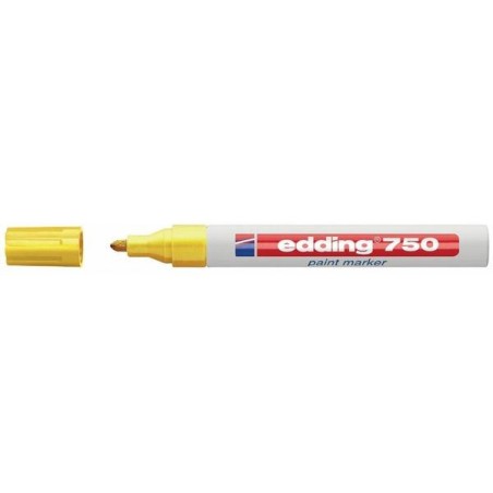 Marcador permanente Edding 750 - Punta cónica - Trazo 2 mm - 4 mm - Color amarillo