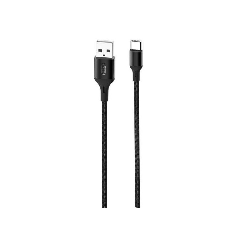 XO Cable USB-A Macho a Tipo C - Carga + Transmision de Datos Alta Velocidad - 2-4A - 1m - Color Negro