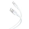 XO Cable Carga y Transmision Datos Tipo C Longitud 1m Silicona Suave y Duradera Alta Velocidad 5V, 2.1A Conector C Color Blanco