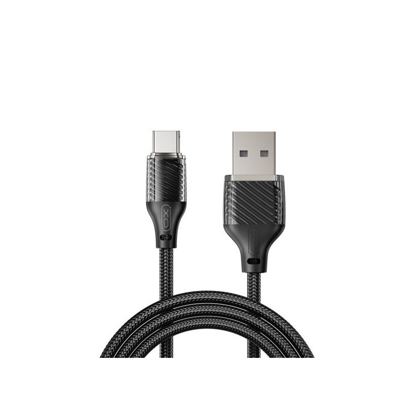 XO NB291 Cable USB-A Macho a USB-C - Carga y Transmision de Datos Alta Velocidad - 6A - 1m - Color Negro