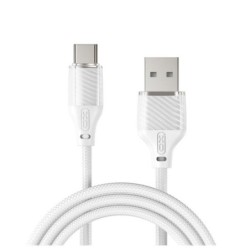 XO NB291 Cable USB-A Macho a USB-C - Carga y Transmision de Datos Alta Velocidad - 6A - 1m - Color Blanco
