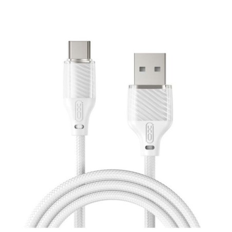 XO NB291 Cable USB-A Macho a USB-C - Carga y Transmision de Datos Alta Velocidad - 6A - 1m - Color Blanco