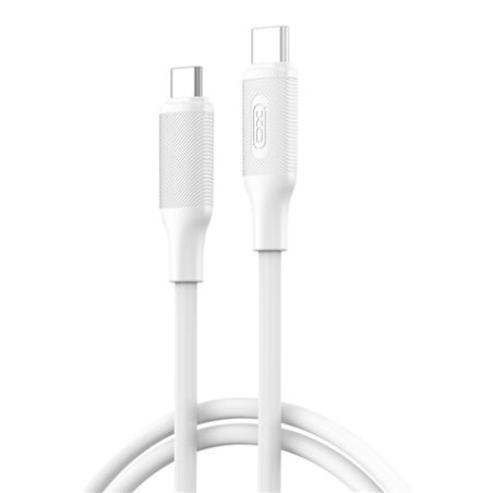XO NBQ265B Cable USB-C Macho a USB-C Macho - 1m - 60W - Color Blanco