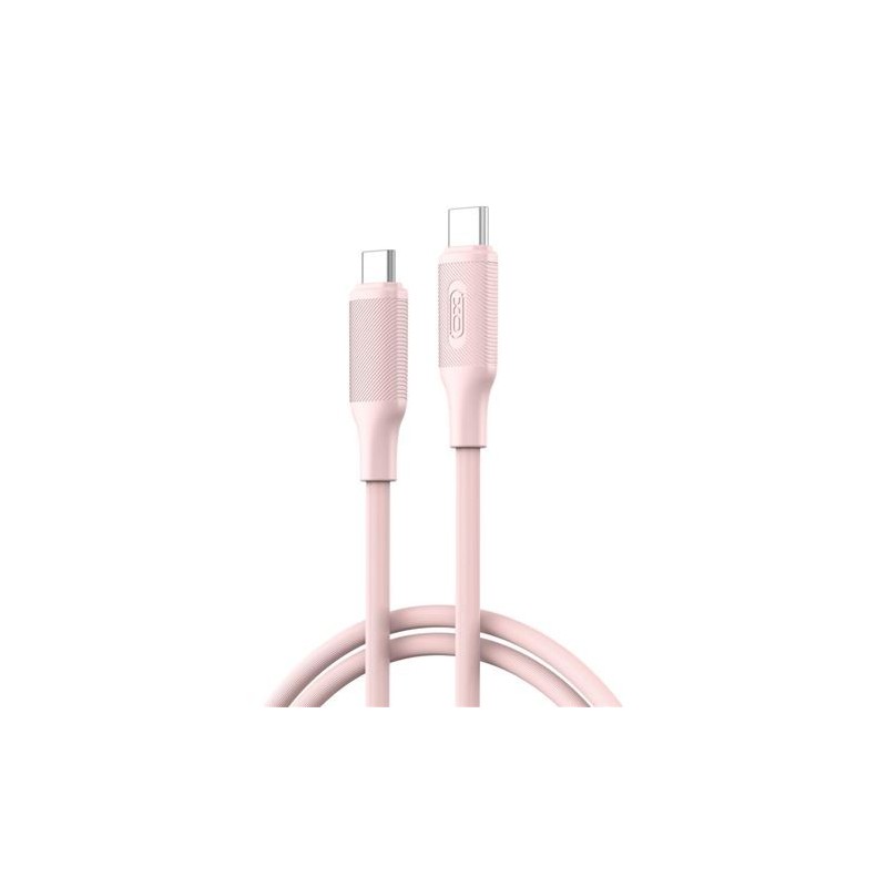 XO NBQ265B Cable USB-C Macho a USB-C Macho - 1m - 60W - Color Rosa