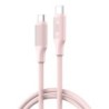 XO NBQ265B Cable USB-C Macho a USB-C Macho - 1m - 60W - Color Rosa