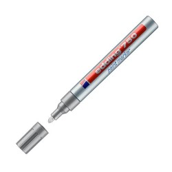 Marcador permanente Edding 750 - Punta cónica - Trazo 2 mm - 4 mm - Color plata