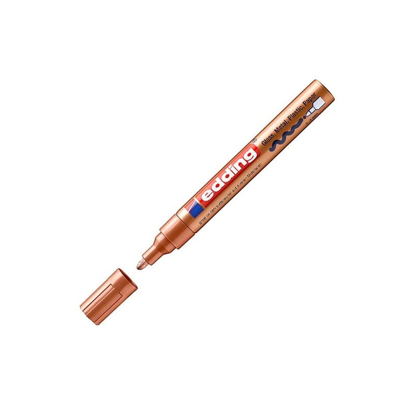 Marcador permanente Edding 750 - Punta cónica - Trazo 2 mm - 4 mm - Color cobre Marcador permanente Edding 750 - Punta cónica - Trazo 2 mm - 4 mm - Color cobre