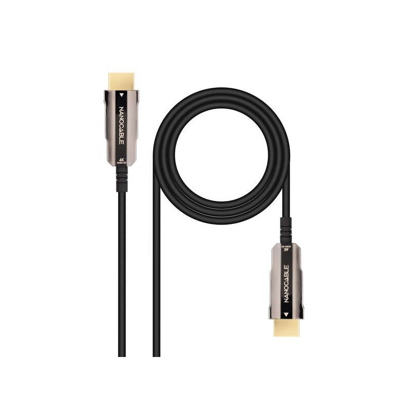 Nanocable Cable HDMI v2.0 AOC Macho a HDMI v2.0 Macho 20m - 4K@60Hz 18Gbps - Color Negro
