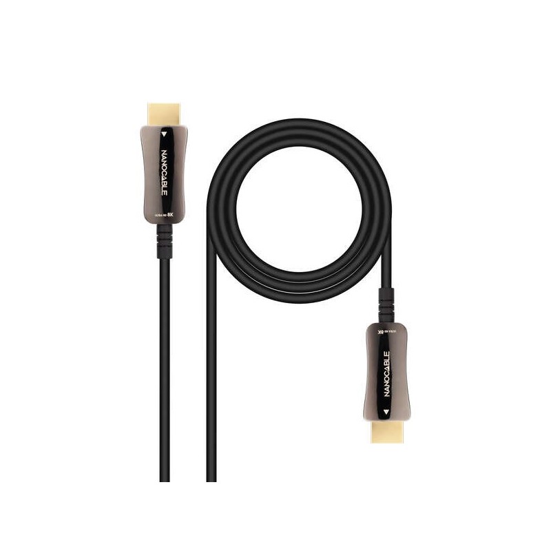 Nanocable Cable HDMI v2.1 AOC Macho a HDMI v2.1 Macho 15m - 8K@60Hz 4K@120Hz 48Gbps - Color Negro