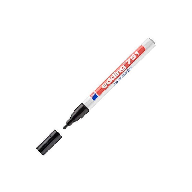Marcador permanente Edding 751 - Punta cónica - Trazo 1 mm - 2 mm - Color negro Marcador permanente Edding 751 - Punta cónica - Trazo 1 mm - 2 mm - Color negro