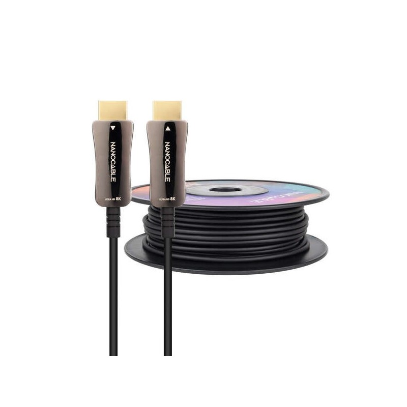 Nanocable Cable HDMI v2.1 AOC Macho a HDMI v2.1 Macho 30m - 8K@60Hz 4K@120Hz 48Gbps - Color Negro