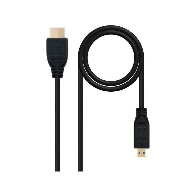 Nanocable Cable Micro HDMI v1.4 Macho a HDMI v1.4 Macho 1.80m - Alta Velocidad - Color Negro